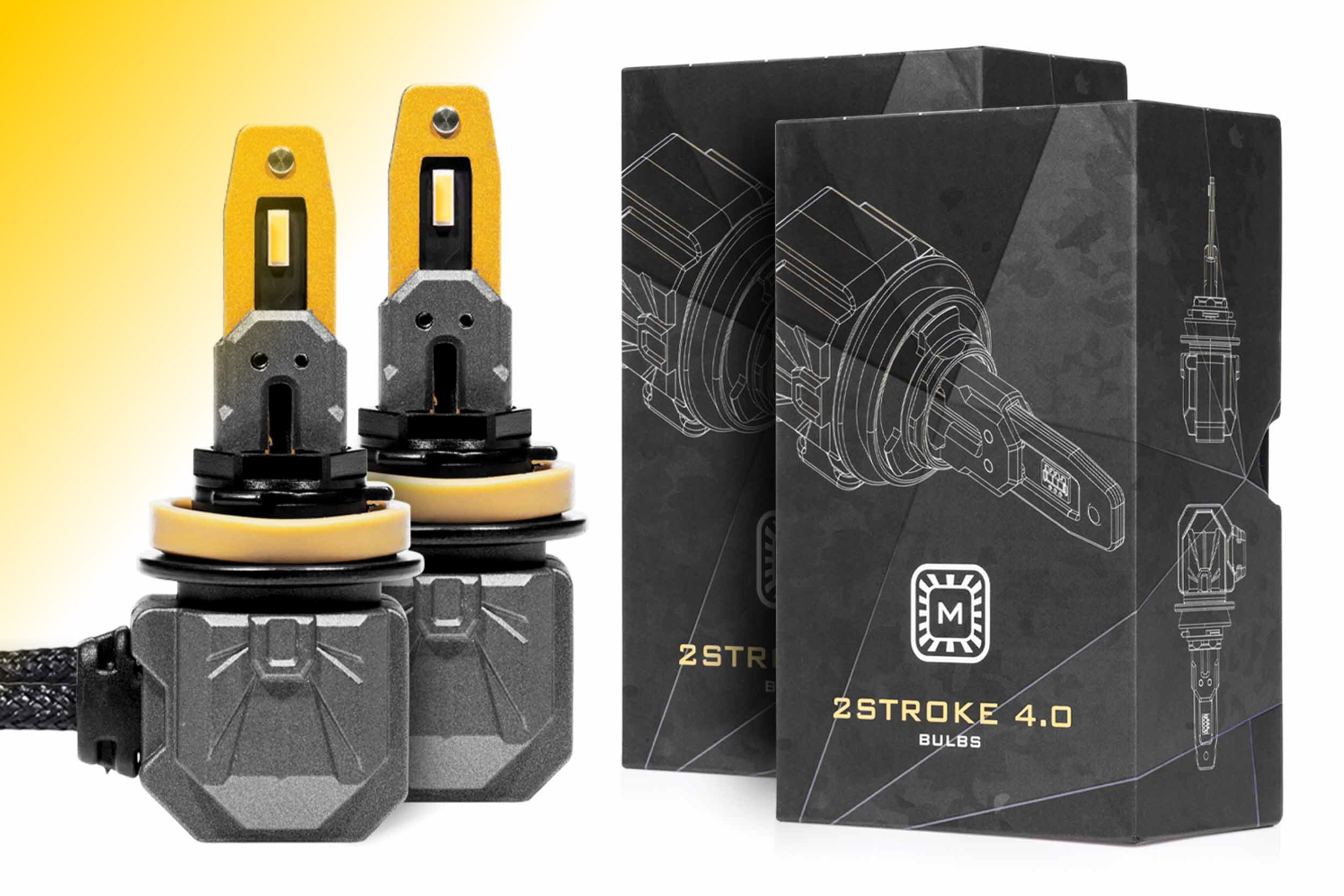 H11 Yellow 2Stroke 4.0 LED Bulbs | LED2020-Y